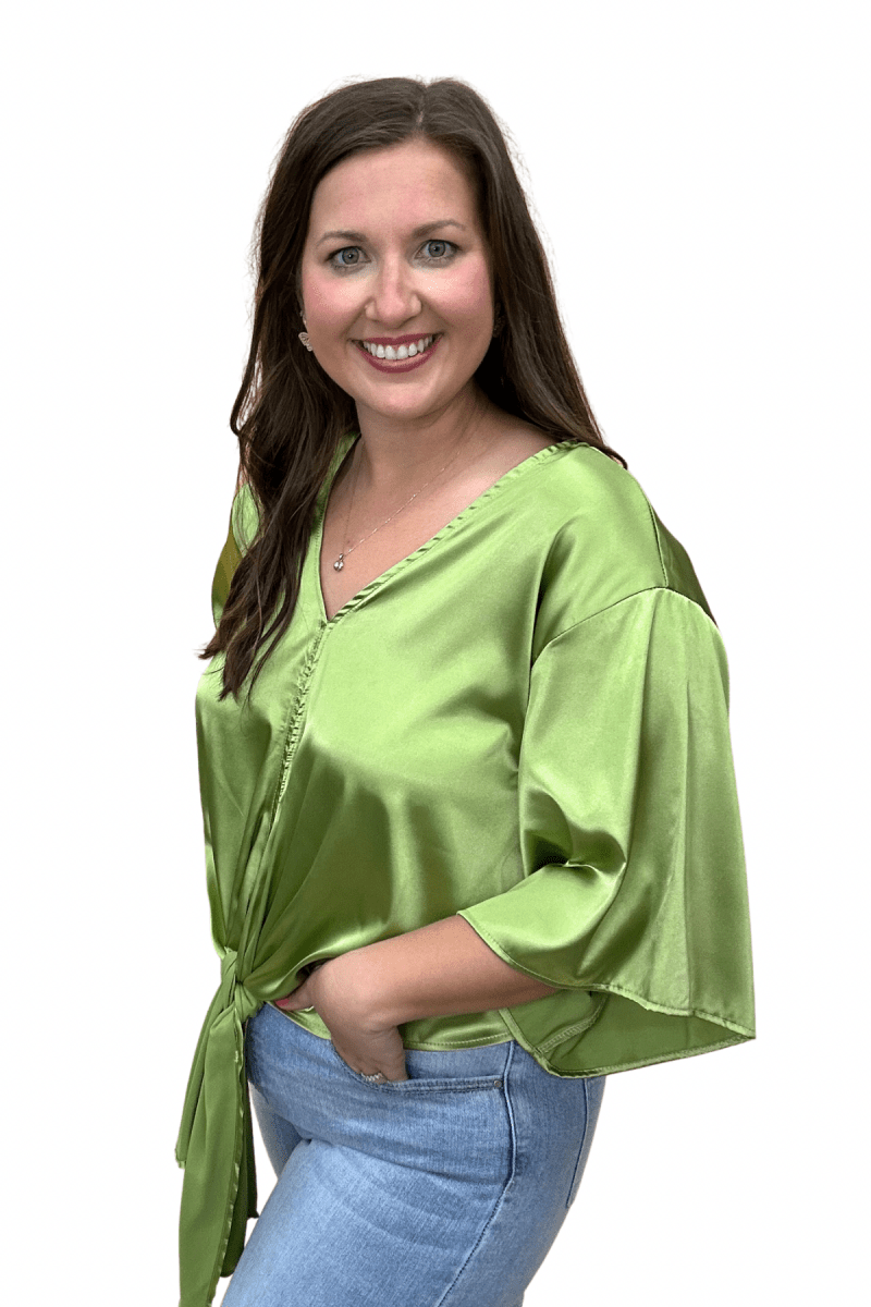 The Solid Satin Tie Top-4 Colors