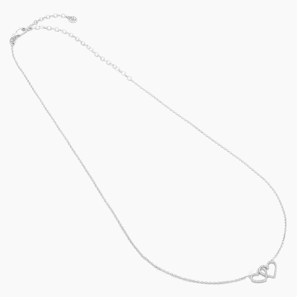 ES Two Hearts Pendant Necklace
