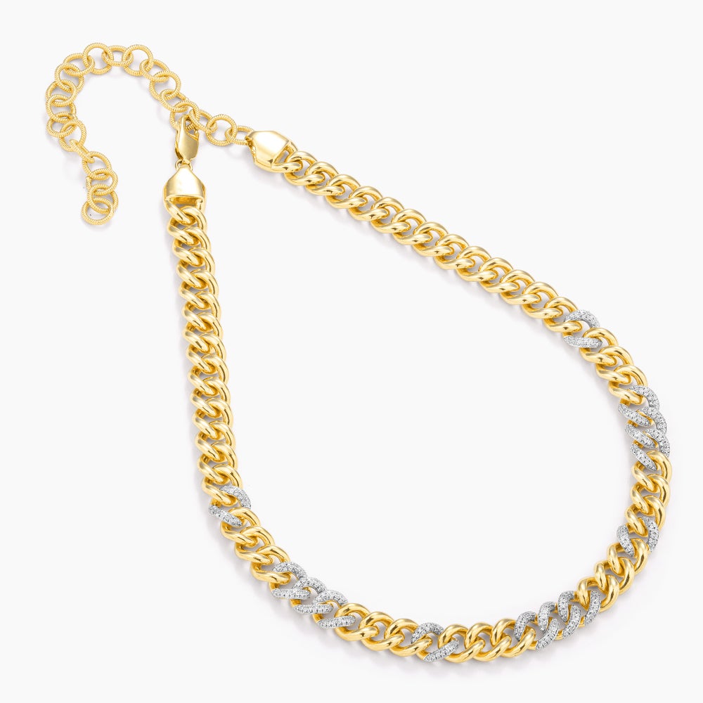 ES Duo-Tone Cuban Necklace
