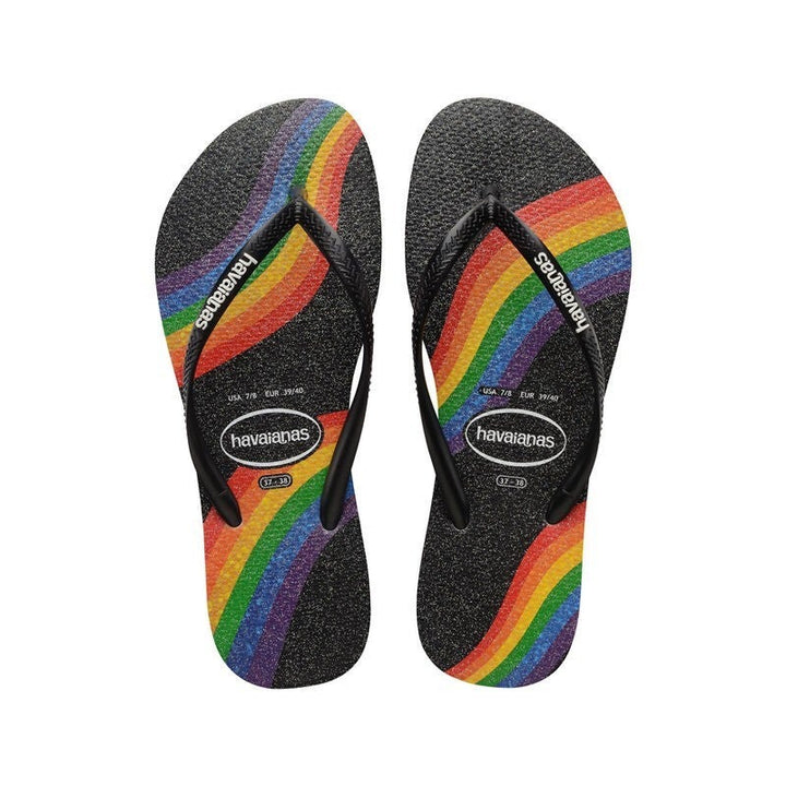 Slim Pride Black Sandals