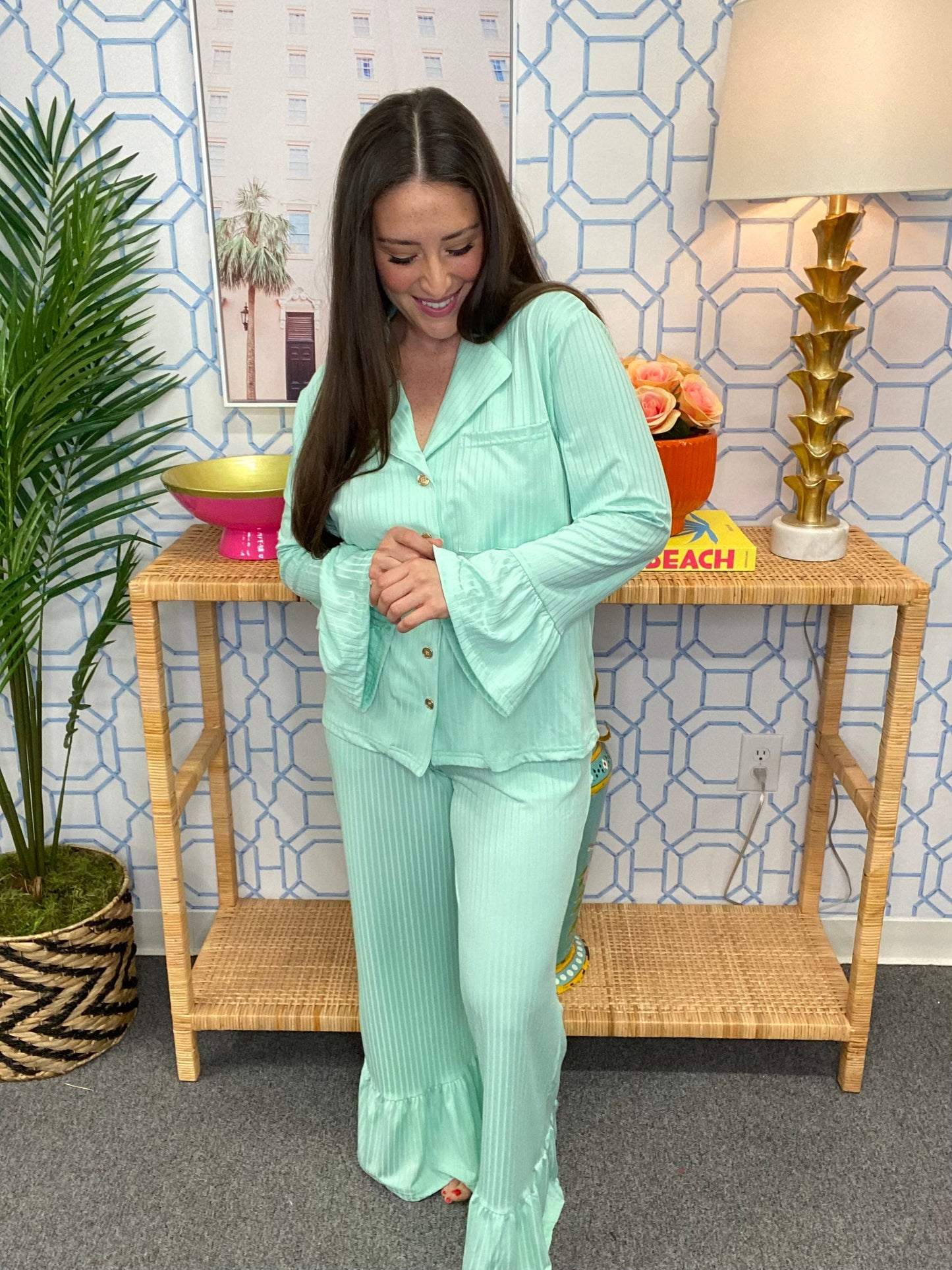 The Buckley Maggie Ruffle Set in Mint