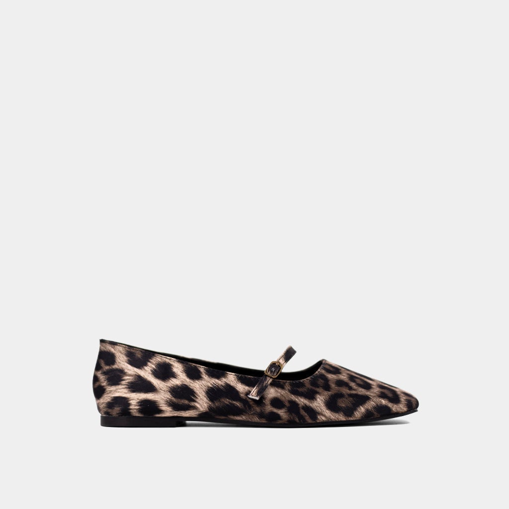 The Leo Satin Adele Flats