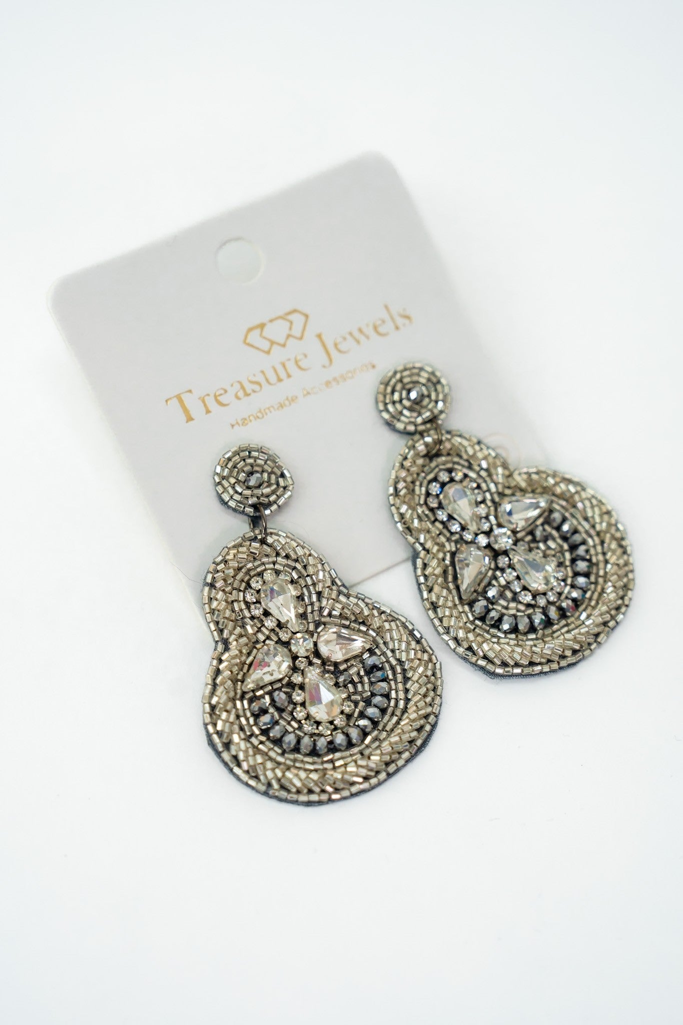 PF Steal-TJ Silver Bead Earrings