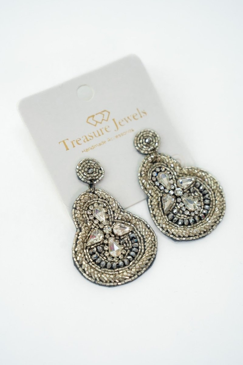 PF Steal-TJ Silver Bead Earrings