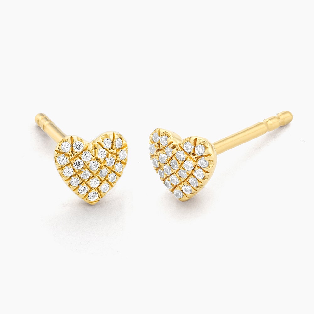 ES Heart Stud Earrings