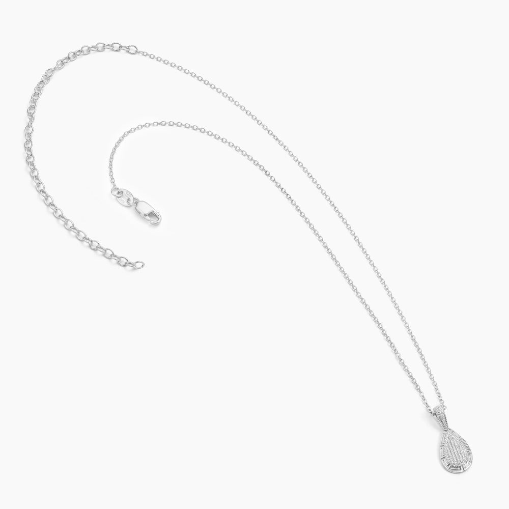 ES Gold Rim Raindrop Pendant Necklace