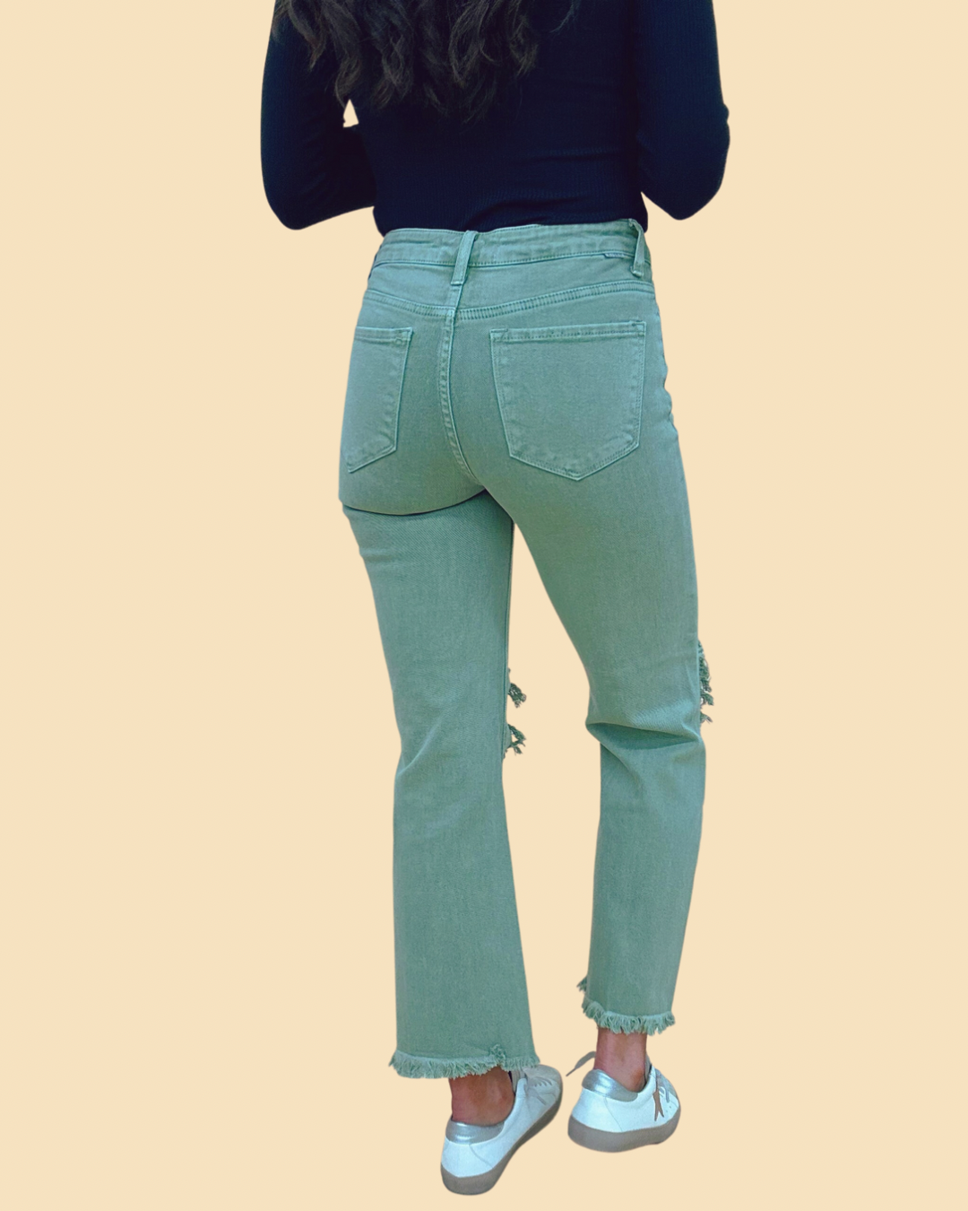 The Risen Straight Jeans in Olive-AS