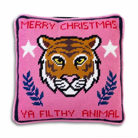The Filthy Animal Needlepoint Pillow