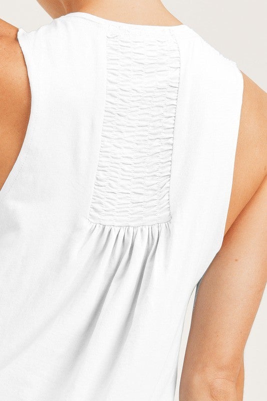Shirred Tank in 3 Colors