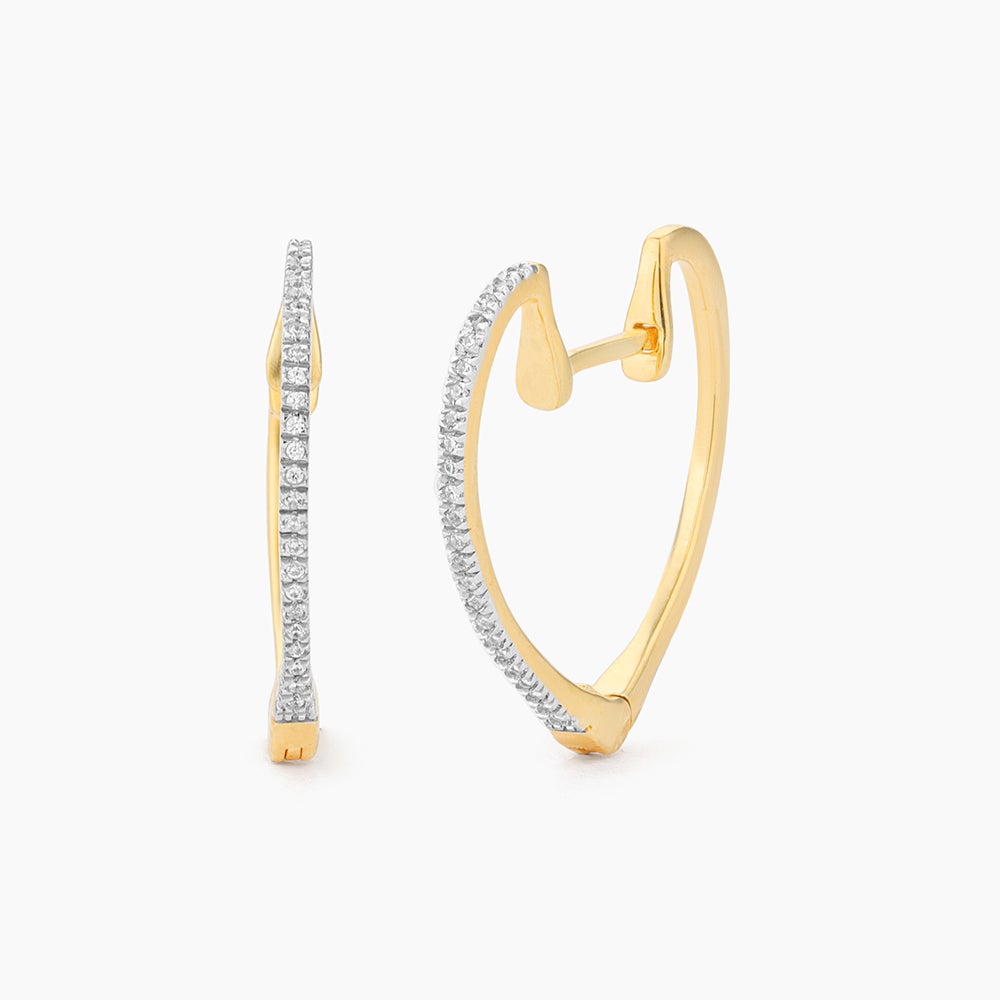 ES Silver Linings Heart Hoop Earrings