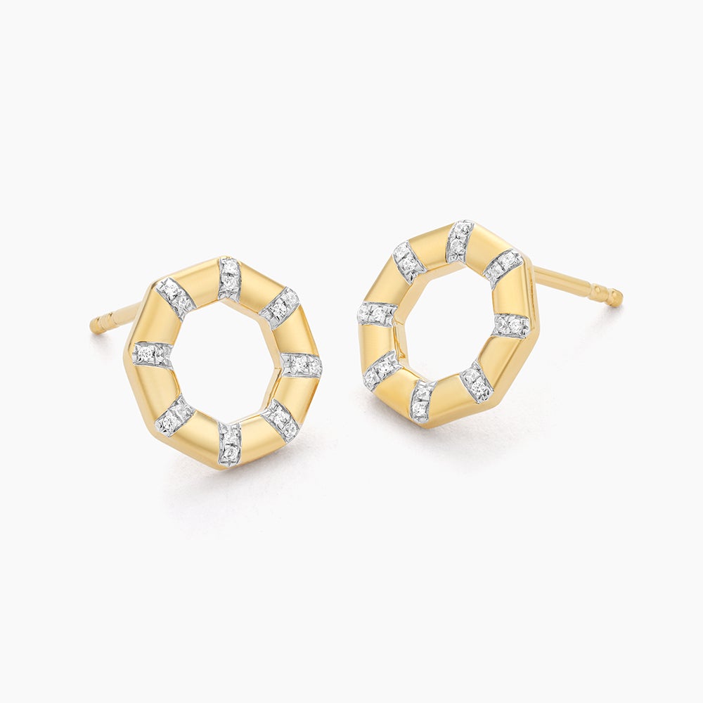 ES The Hexagon Stud Earrings
