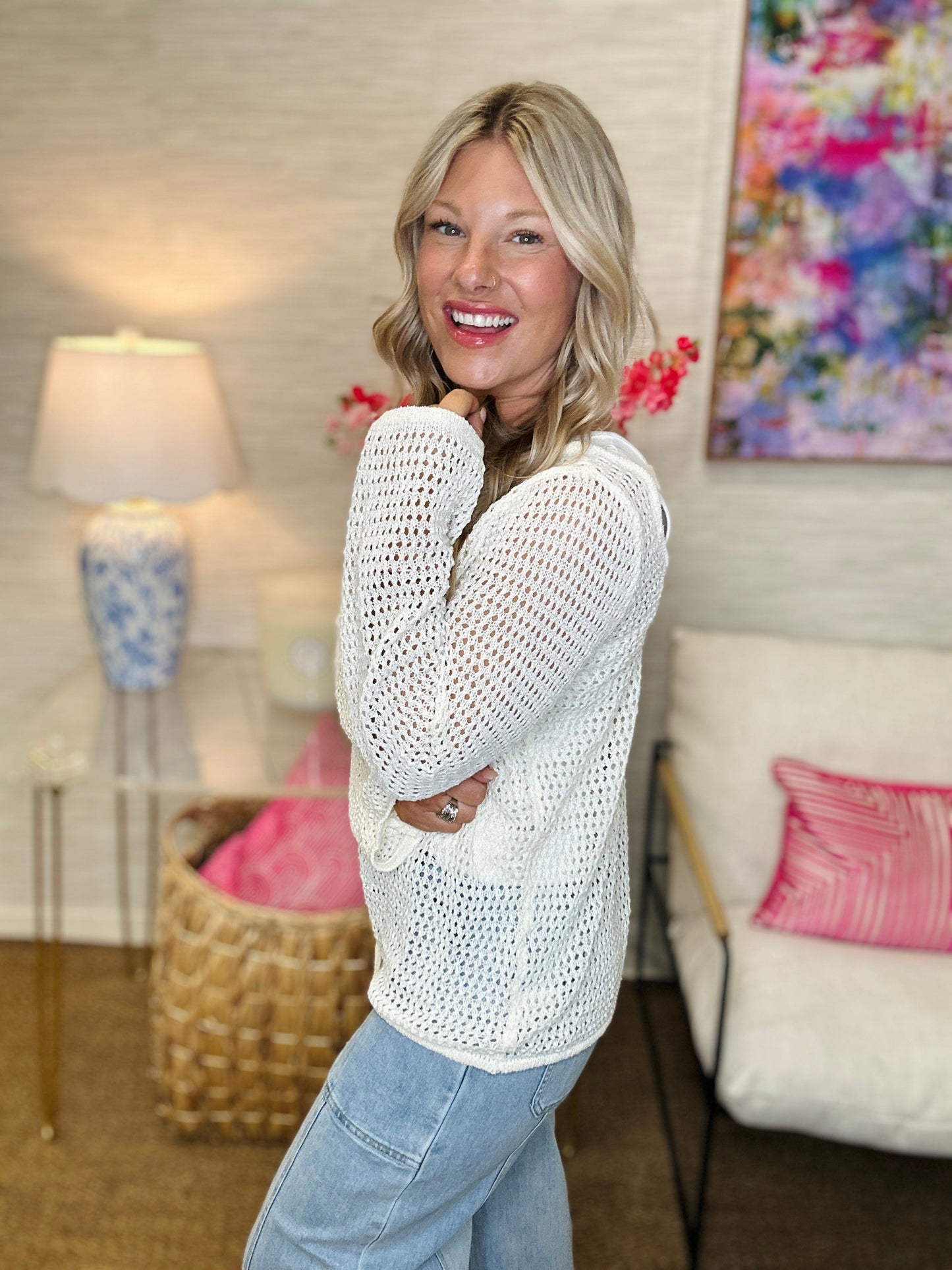 The Cross Back Knit Cover Up