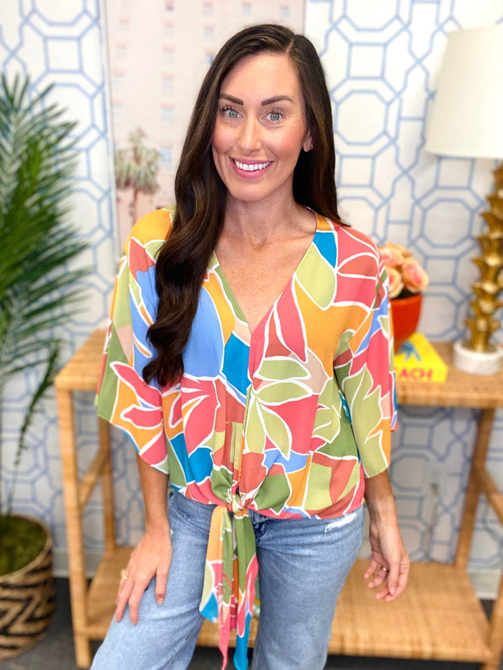 The Bahama Breeze Tie Top