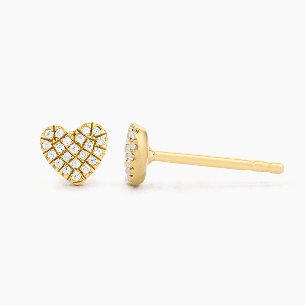 ES Heart Stud Earrings