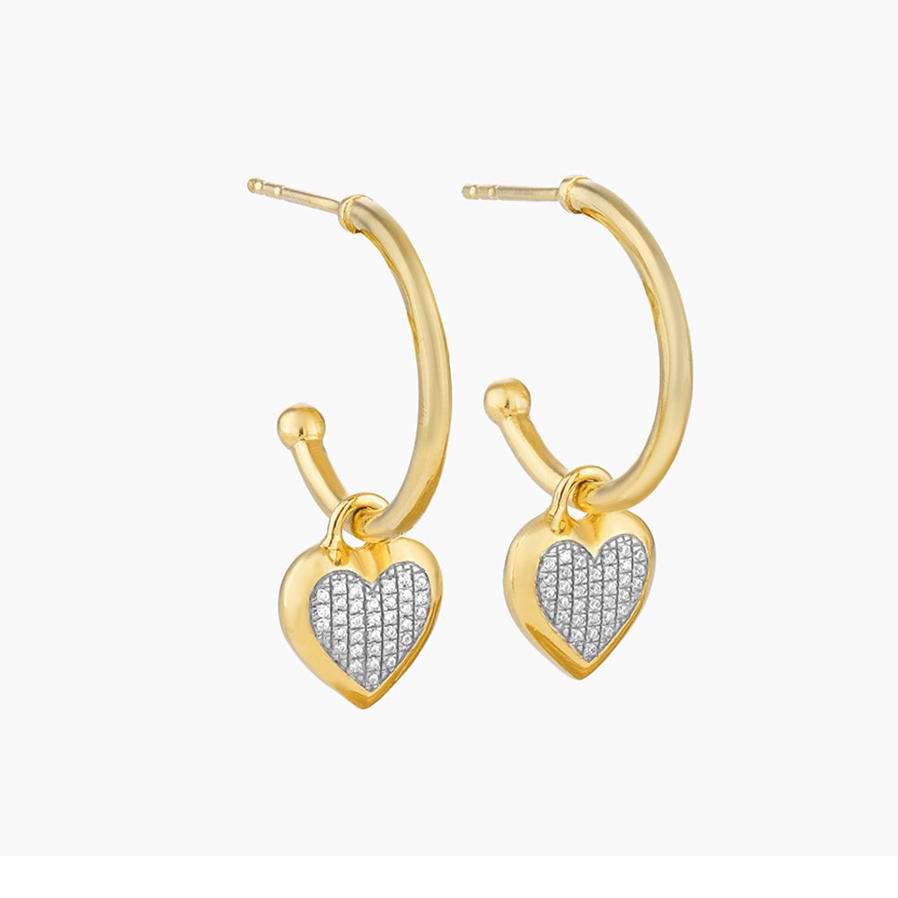 ES Protected Heart Hoop Earrings