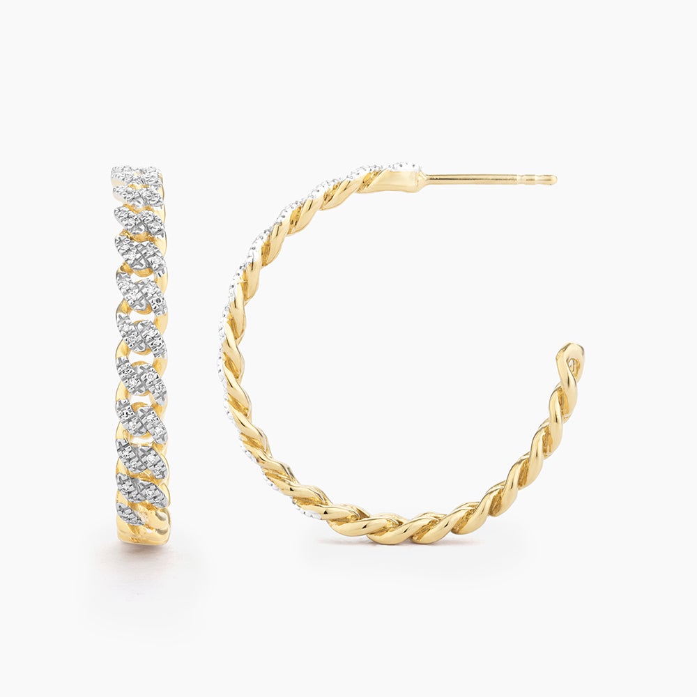 ES Close Knit Hoop Earrings