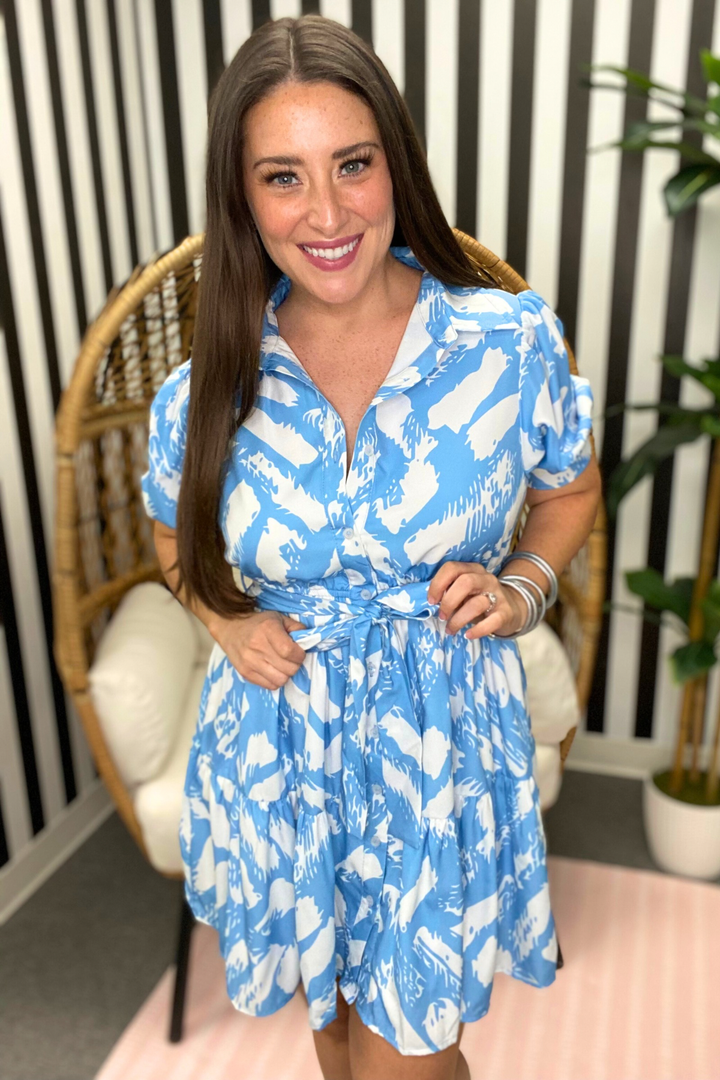 The Nikki Dress in Sky Blue