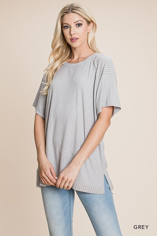 The Cotton Rib Casual Top-All Sizes
