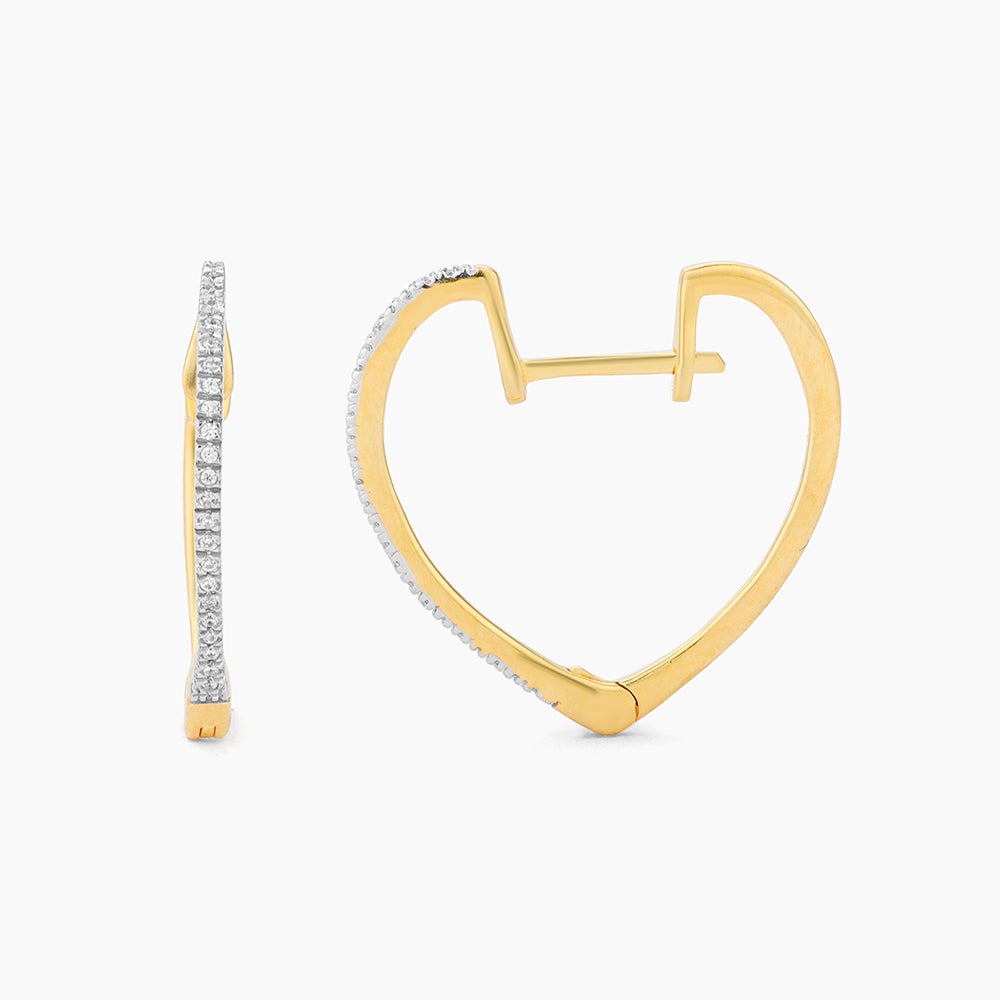 ES Silver Linings Heart Hoop Earrings