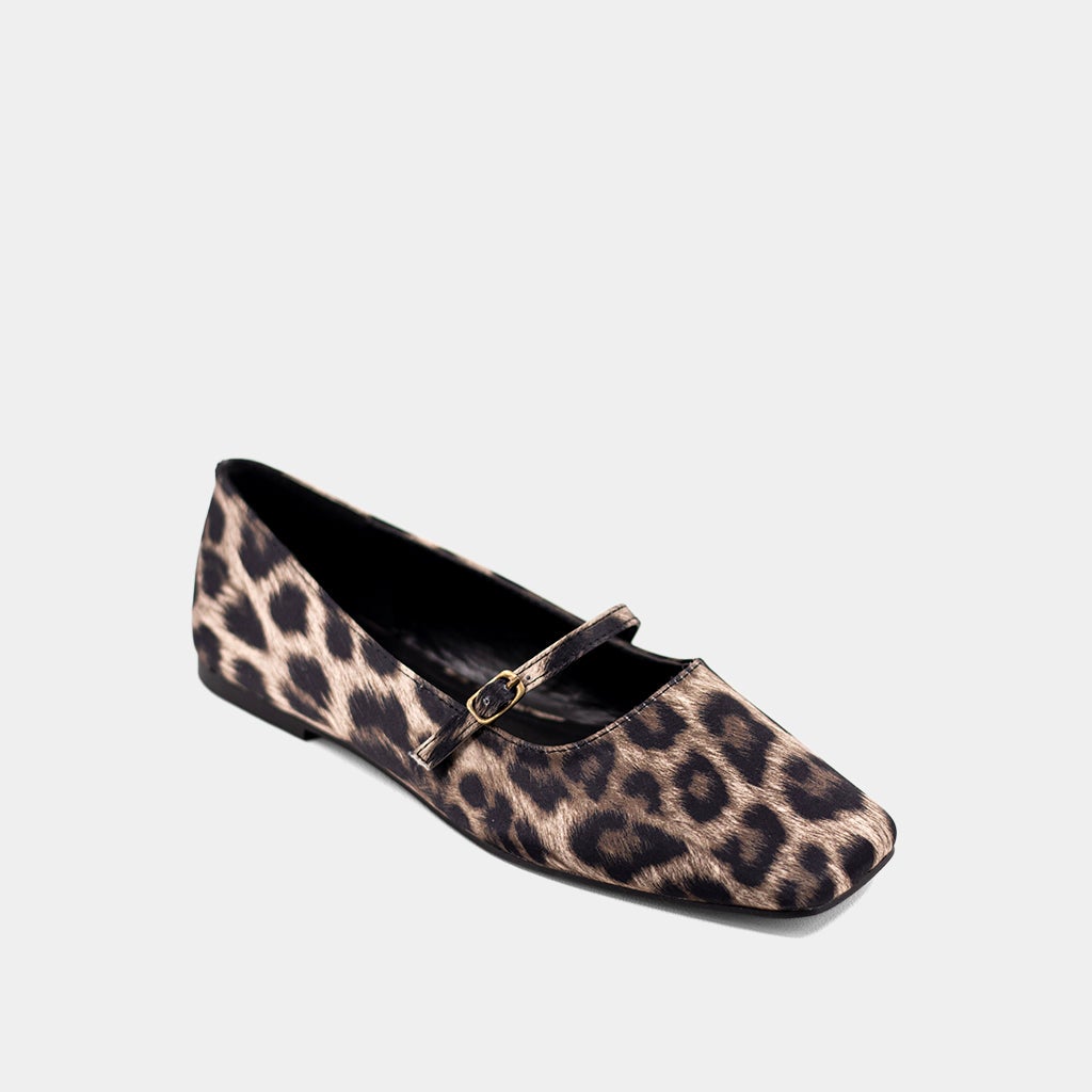The Leo Satin Adele Flats