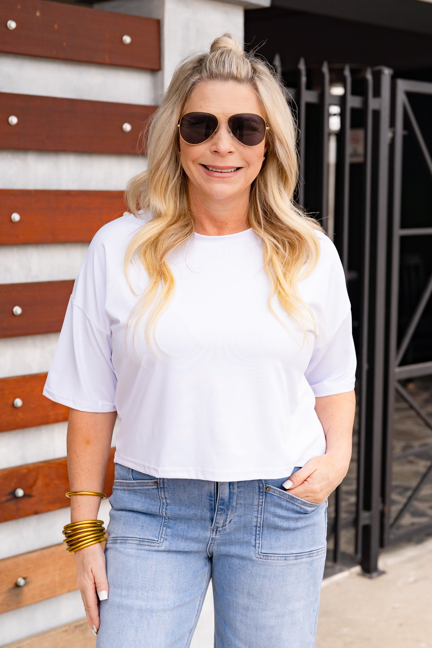 The Buckley Ash Lite Crop Tee-10 Colors