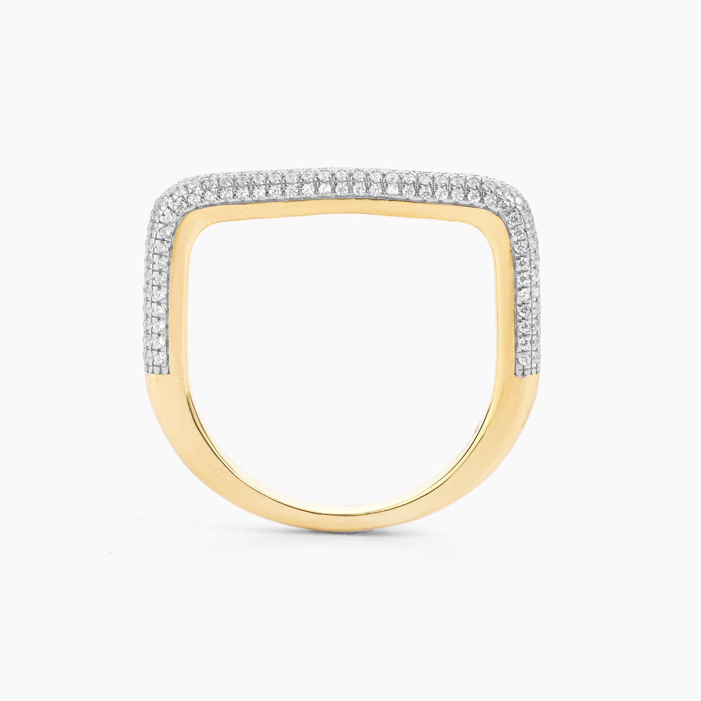 ES Curved Diamond Bar Stackable Ring
