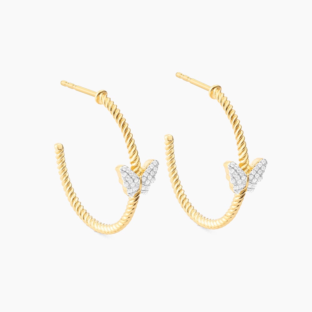 ES Butterfly Hoop Earrings