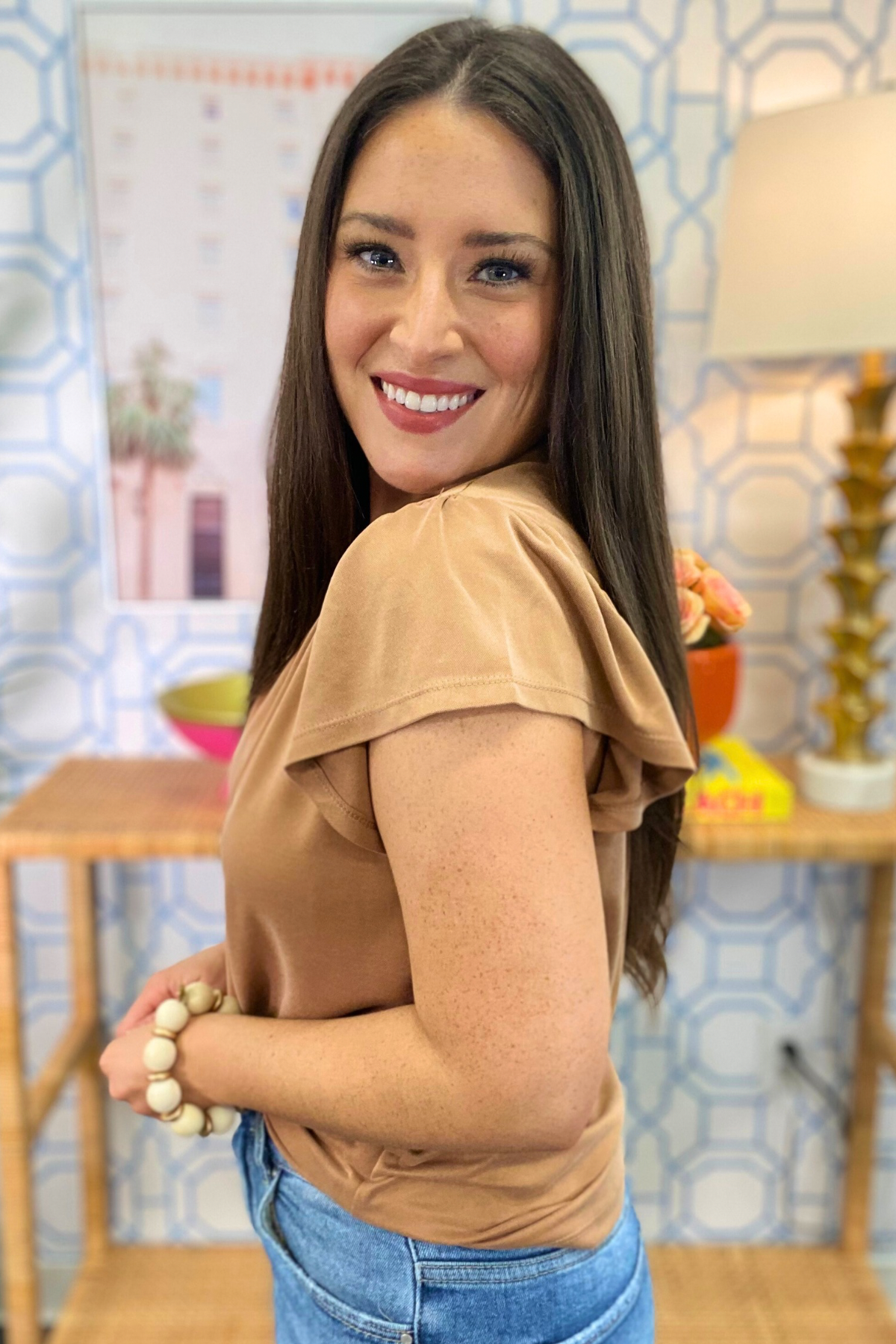 The Meredith Flutter Top in 6 Colors