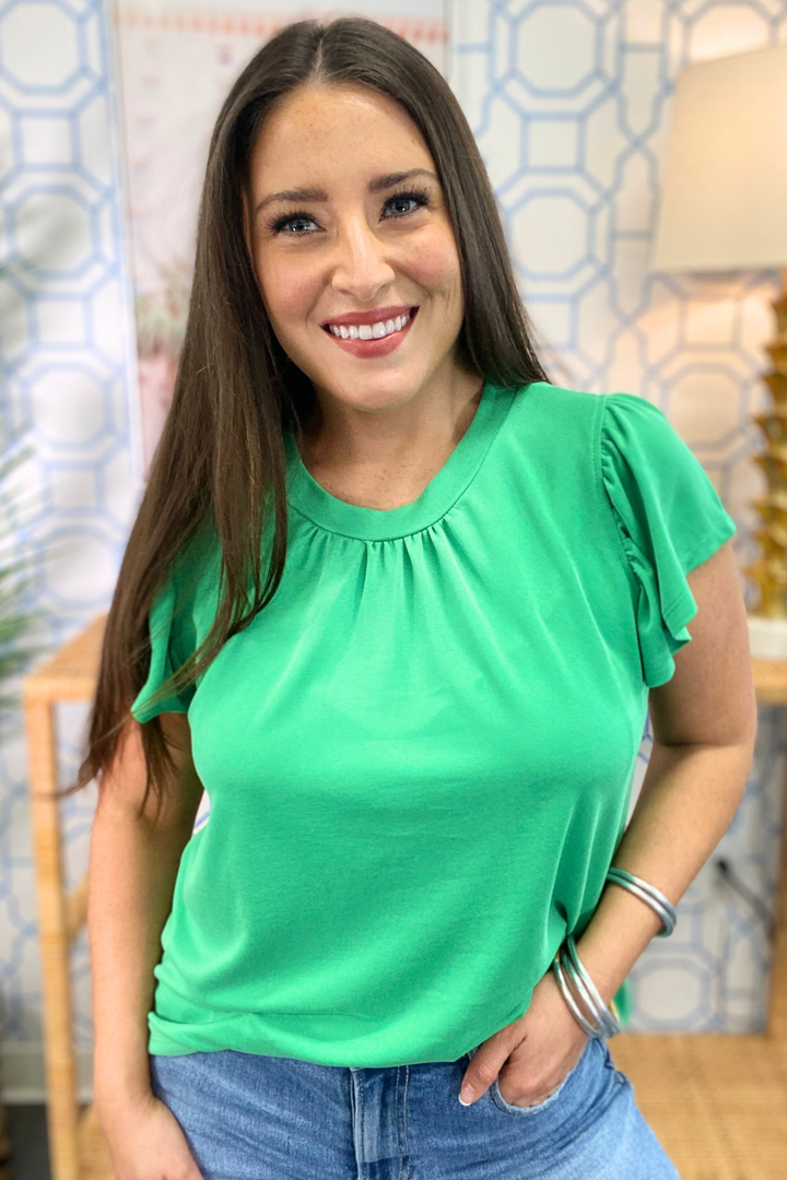 The Meredith Flutter Top in 6 Colors