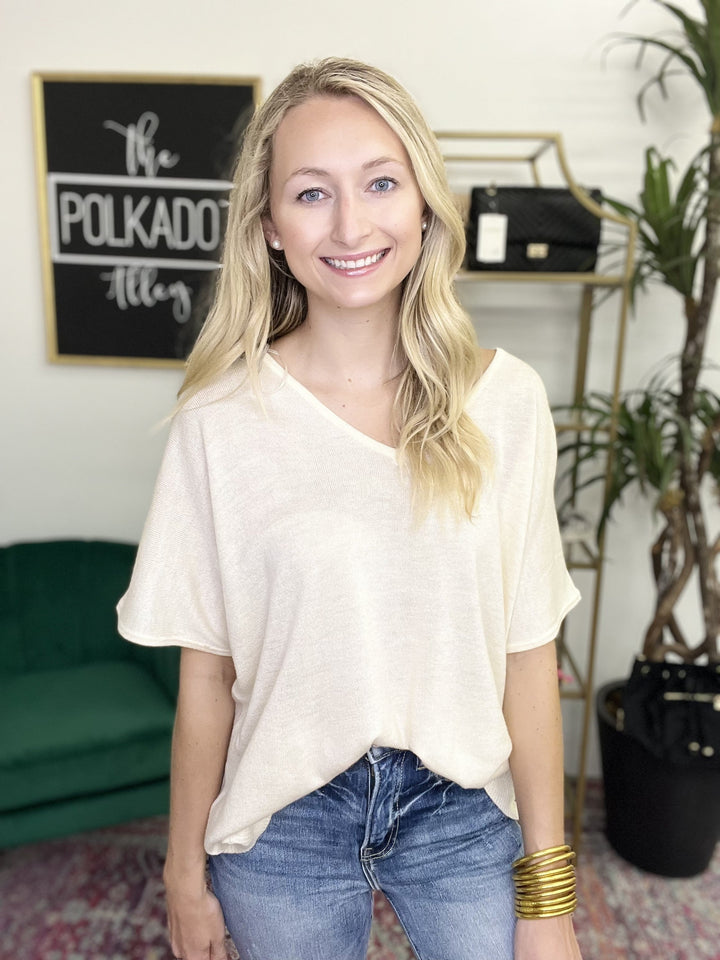 The Drop Top in Beige