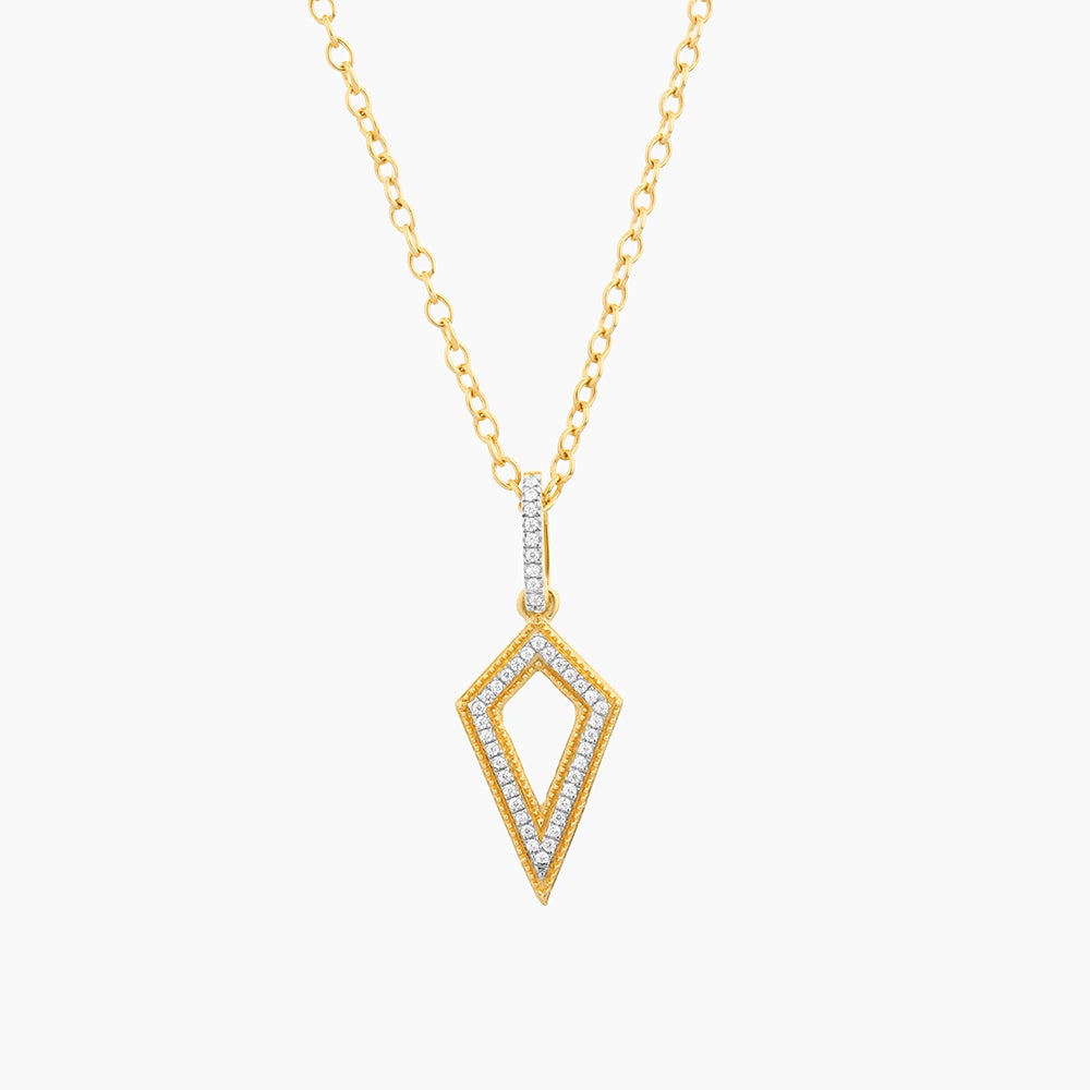 ES Looped Dagger Pendant Necklace