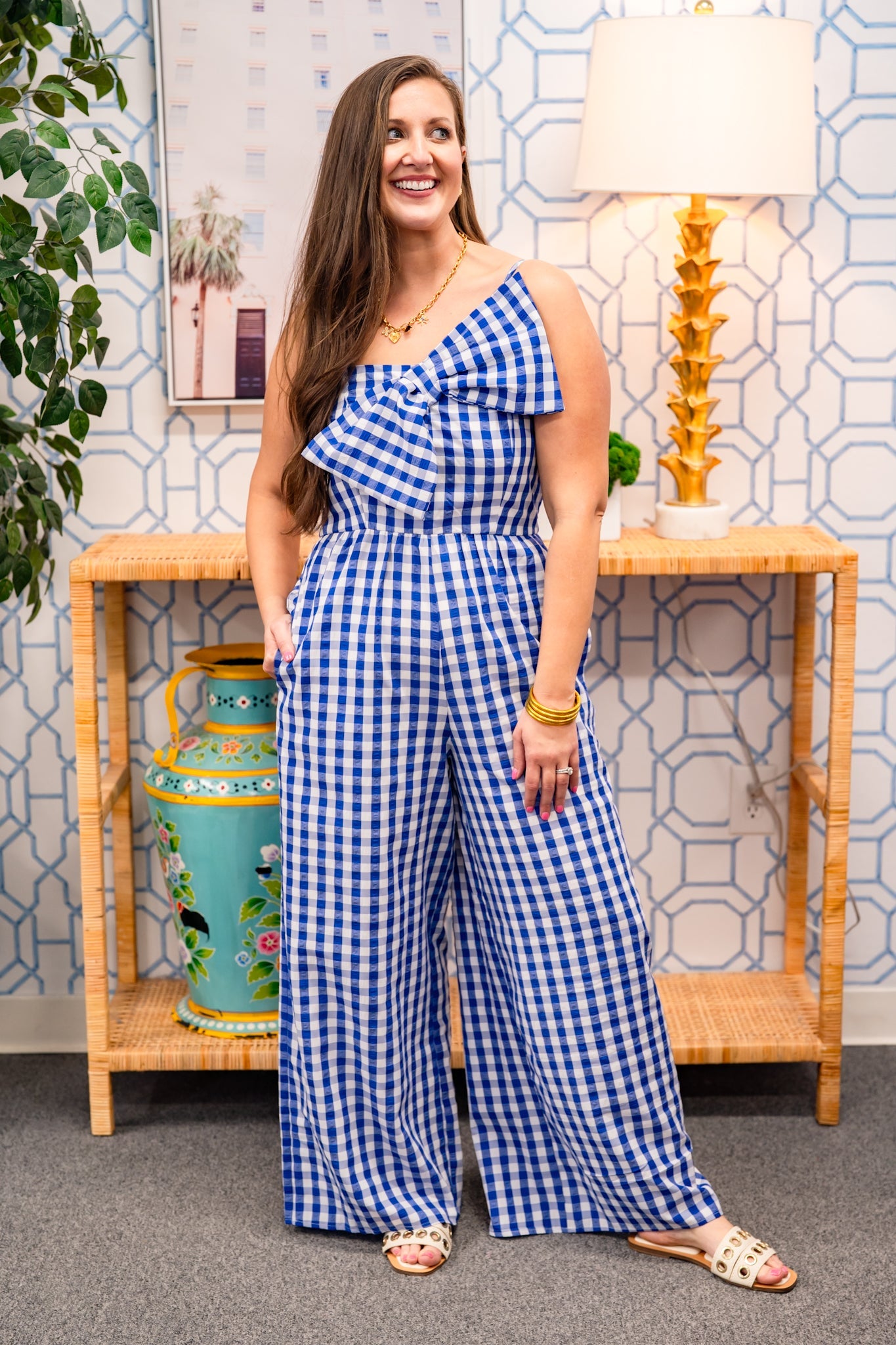 The Gingham Jumpsuit-2 Colors
