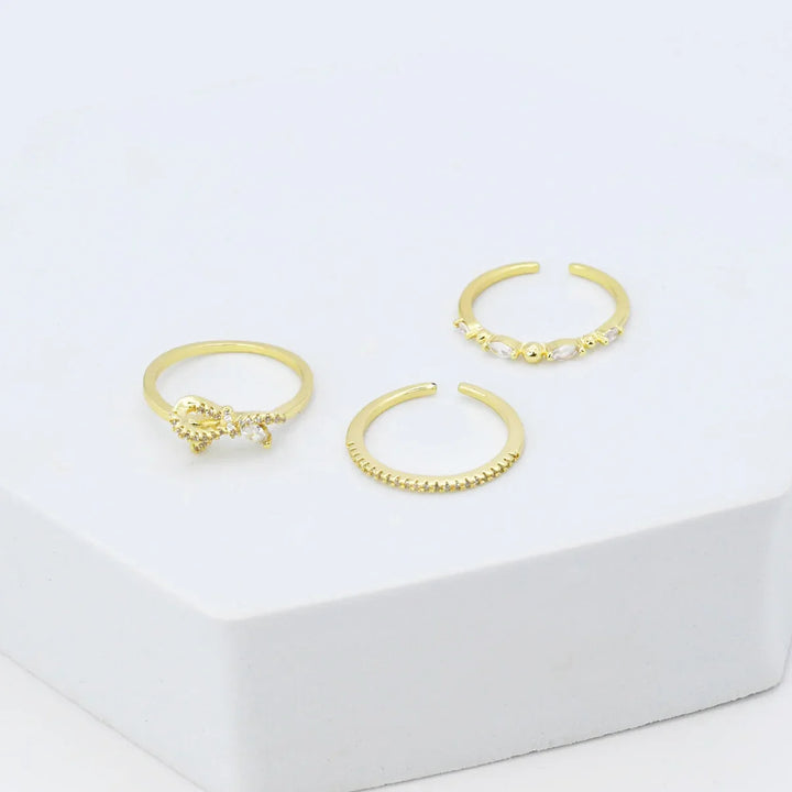 The Belle Bow Ring Set