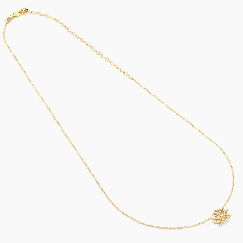 ES Blooming Lotus Pendant Necklace