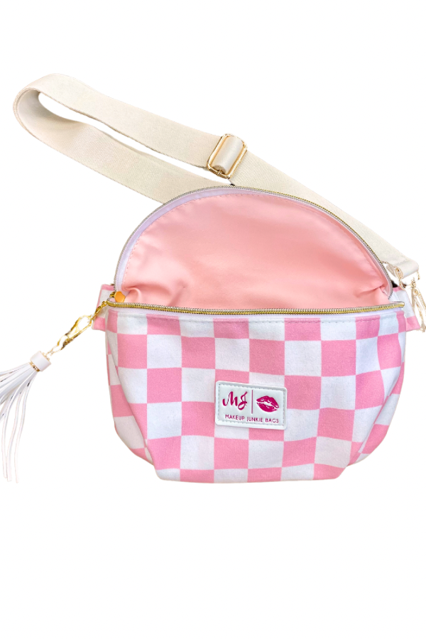 MJ Sidekick Bag-Blush Checkered