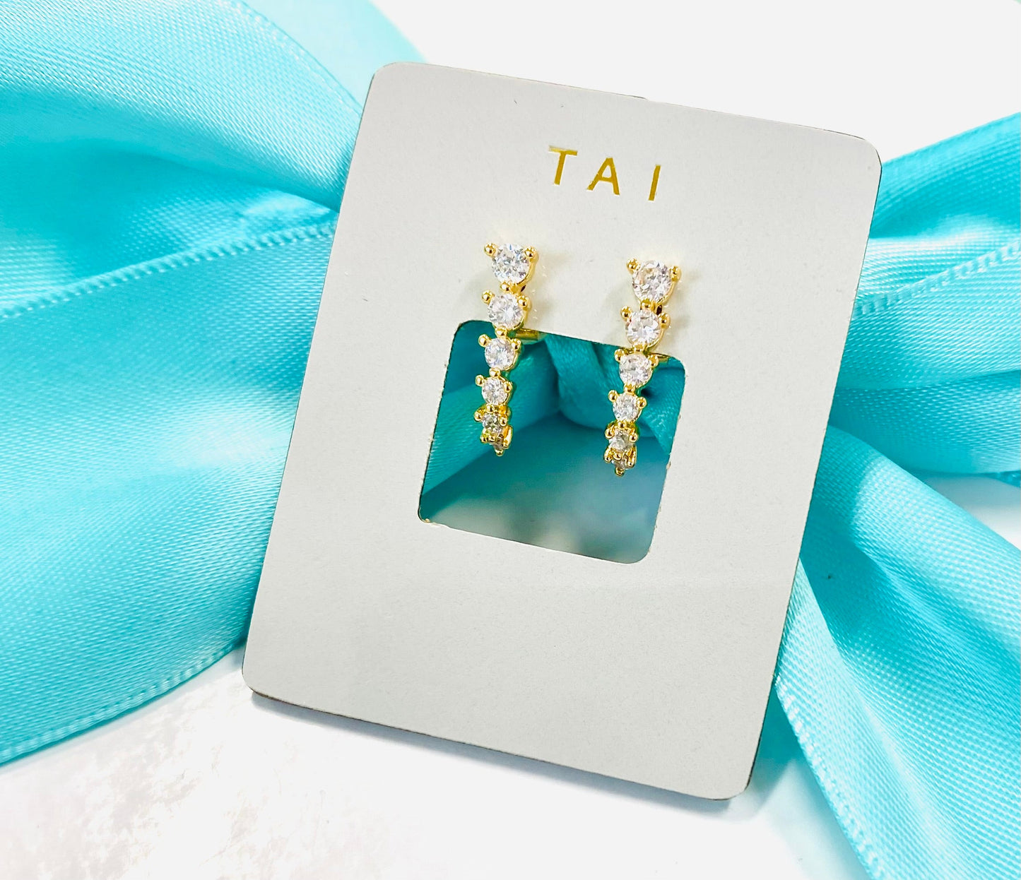The Tai CZ Half Hoops