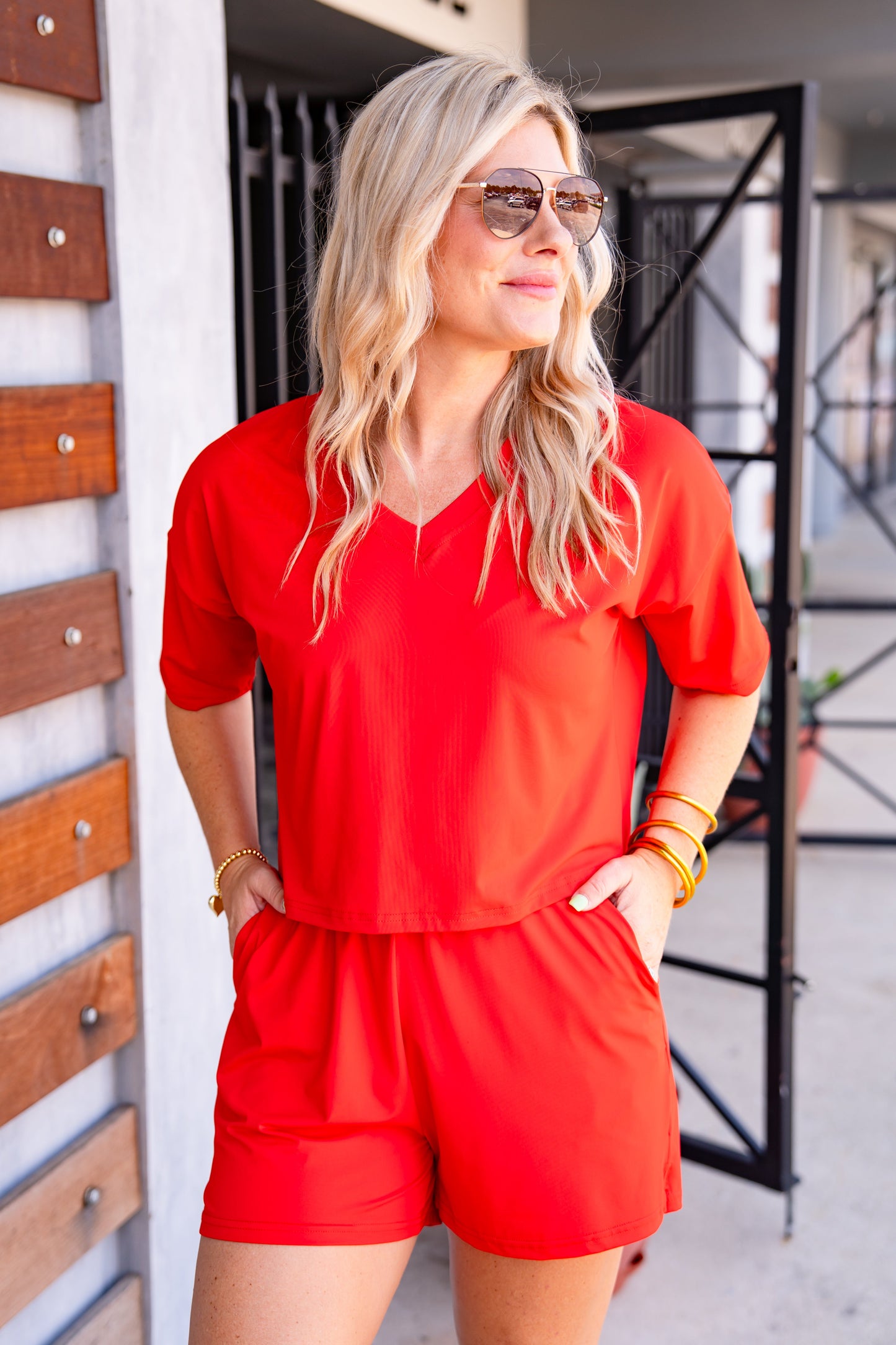 The Buckley Ash V Lite Crop Tee-5 Colors