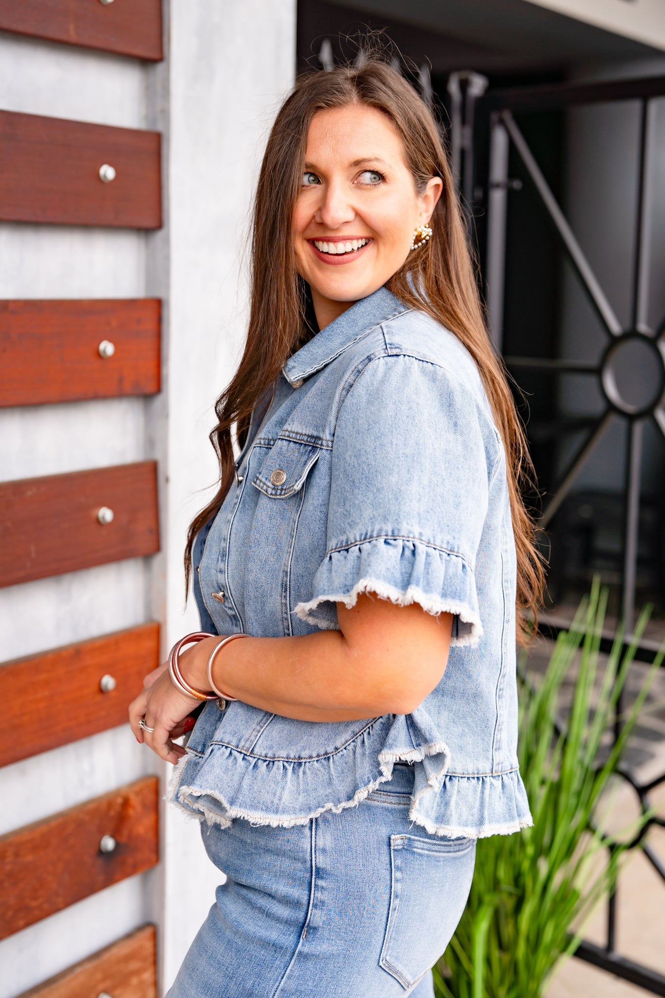 The Denim Blazer Top - AS