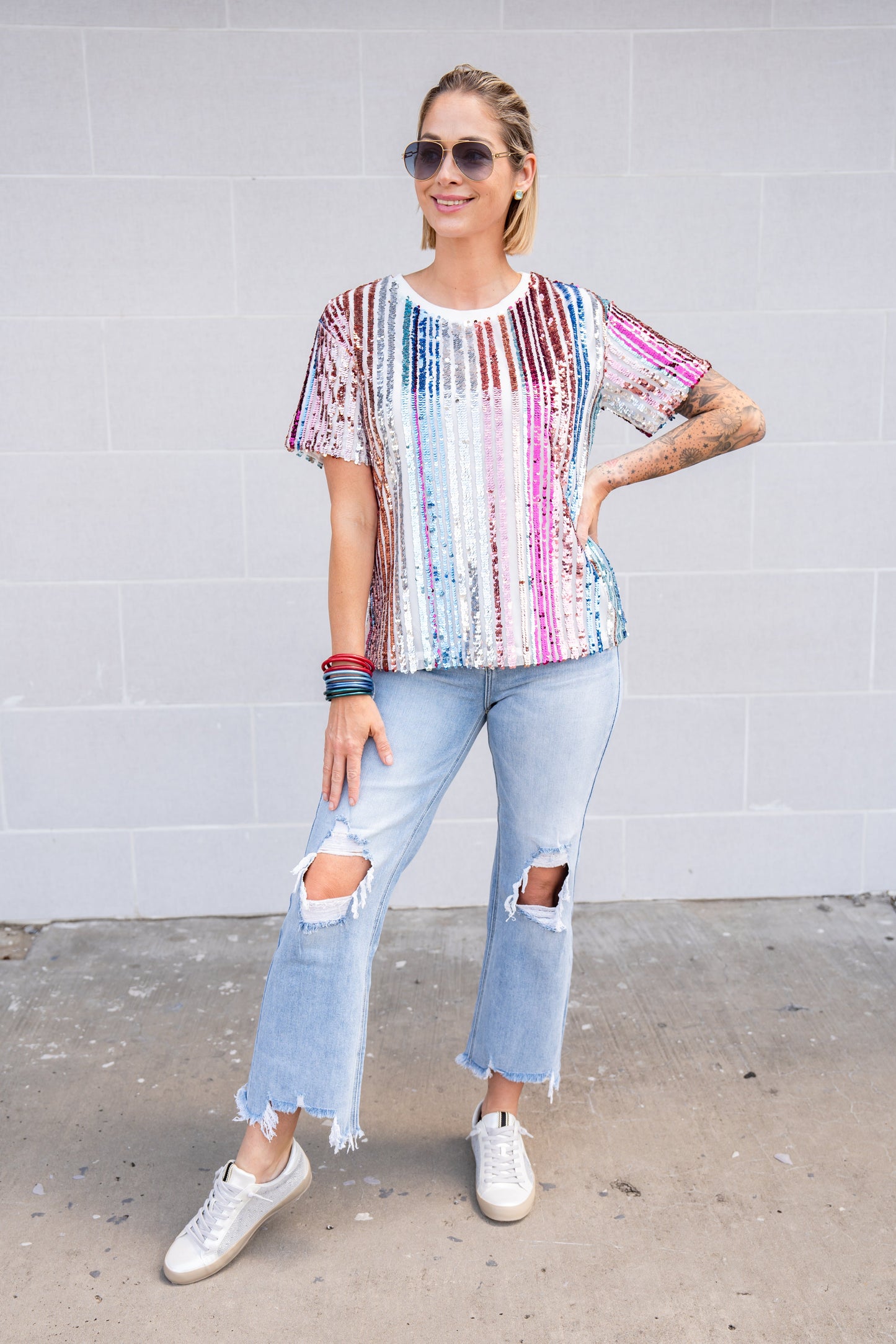 The Multi Sequin Top
