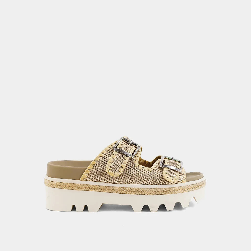 The Gold Woven Laura Sandals