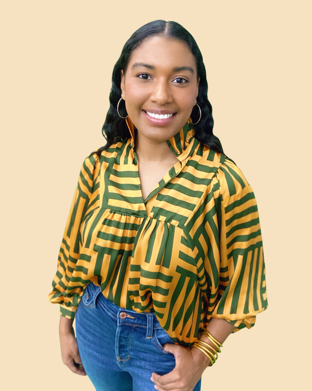 The Baylor Stripe Morgan Top