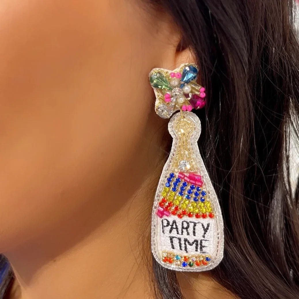 The Party Time Bottle Earrings