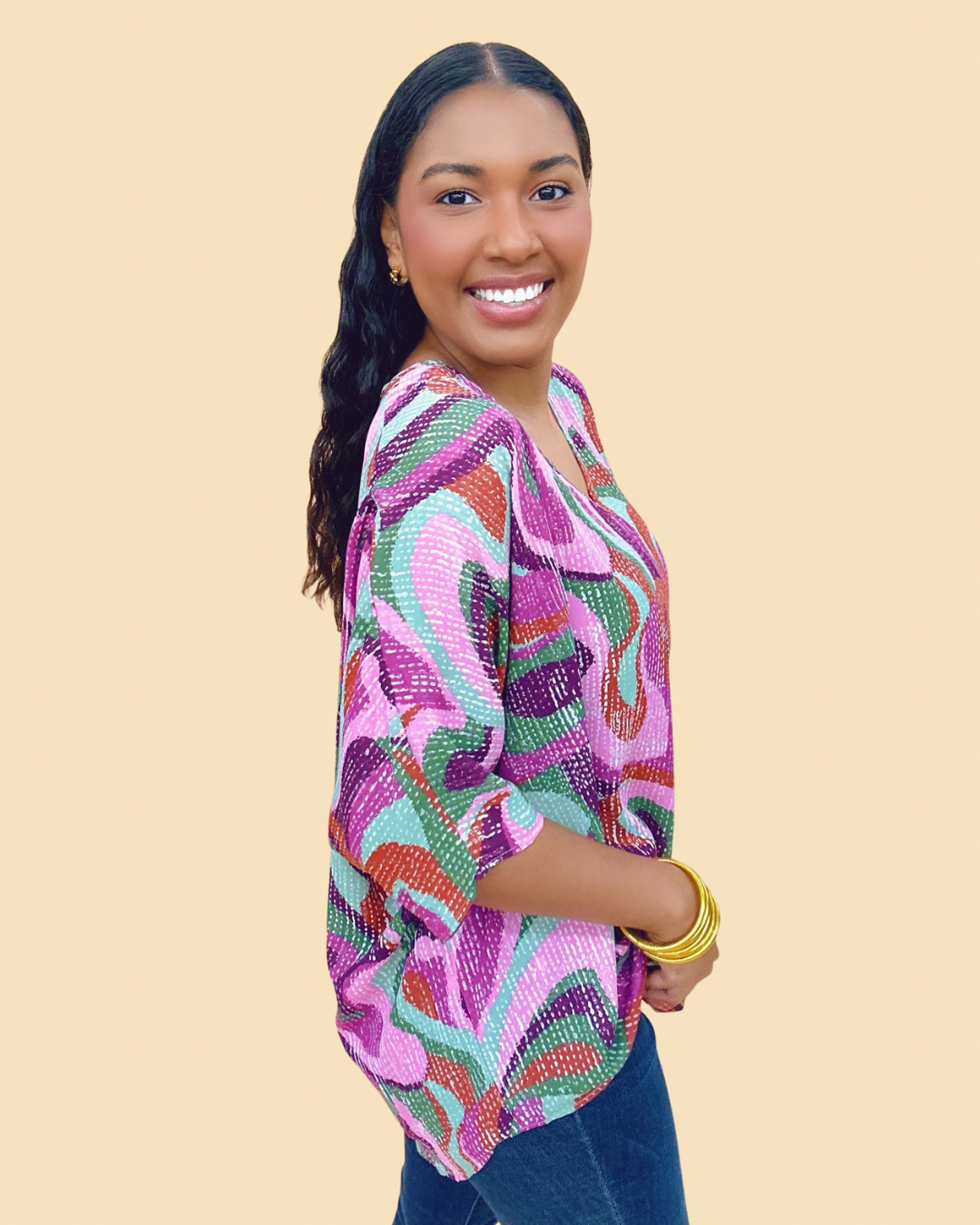 The Dancing Marvel Poncho Top - AS