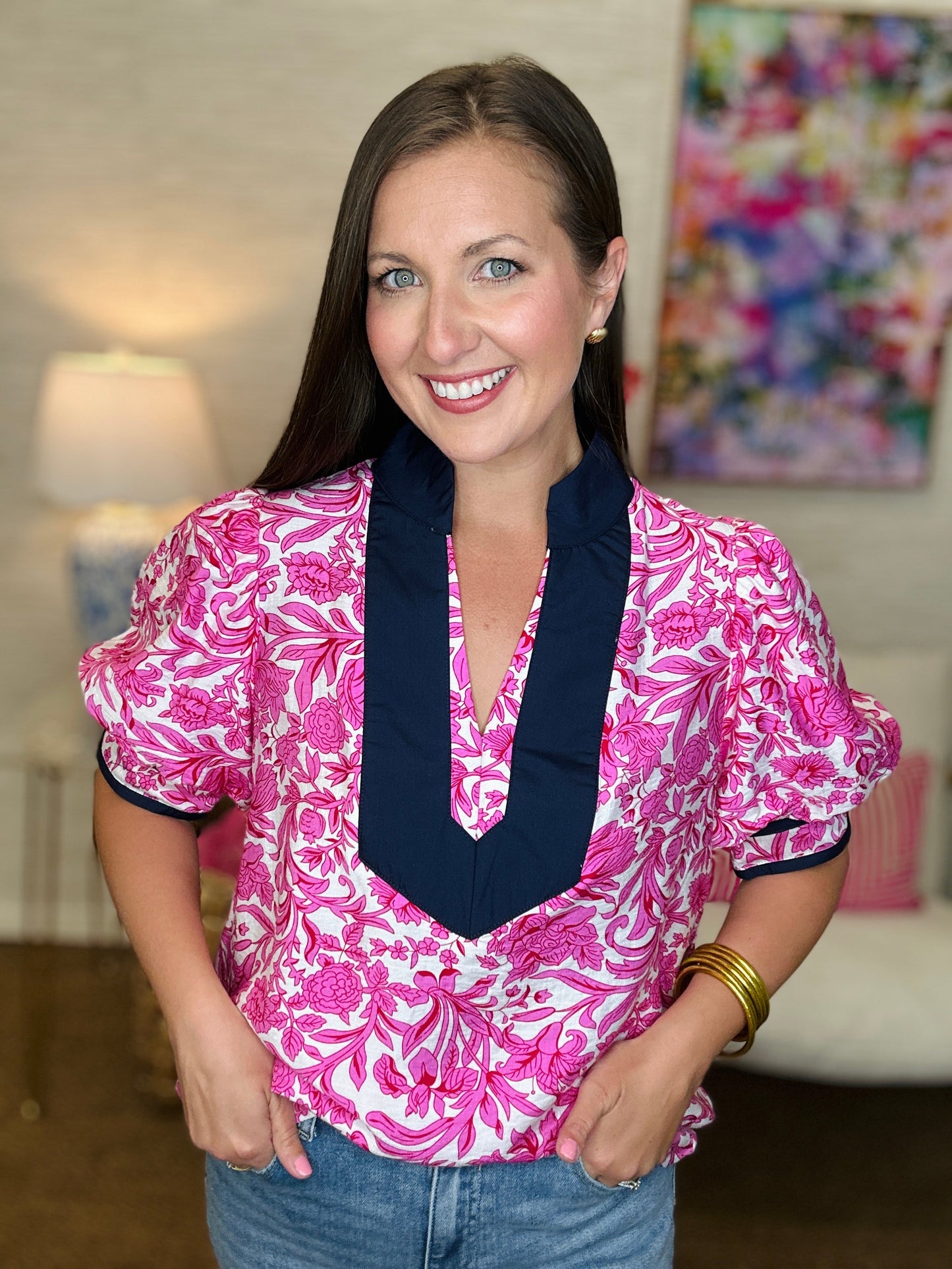 The Baytowne Top in Pink