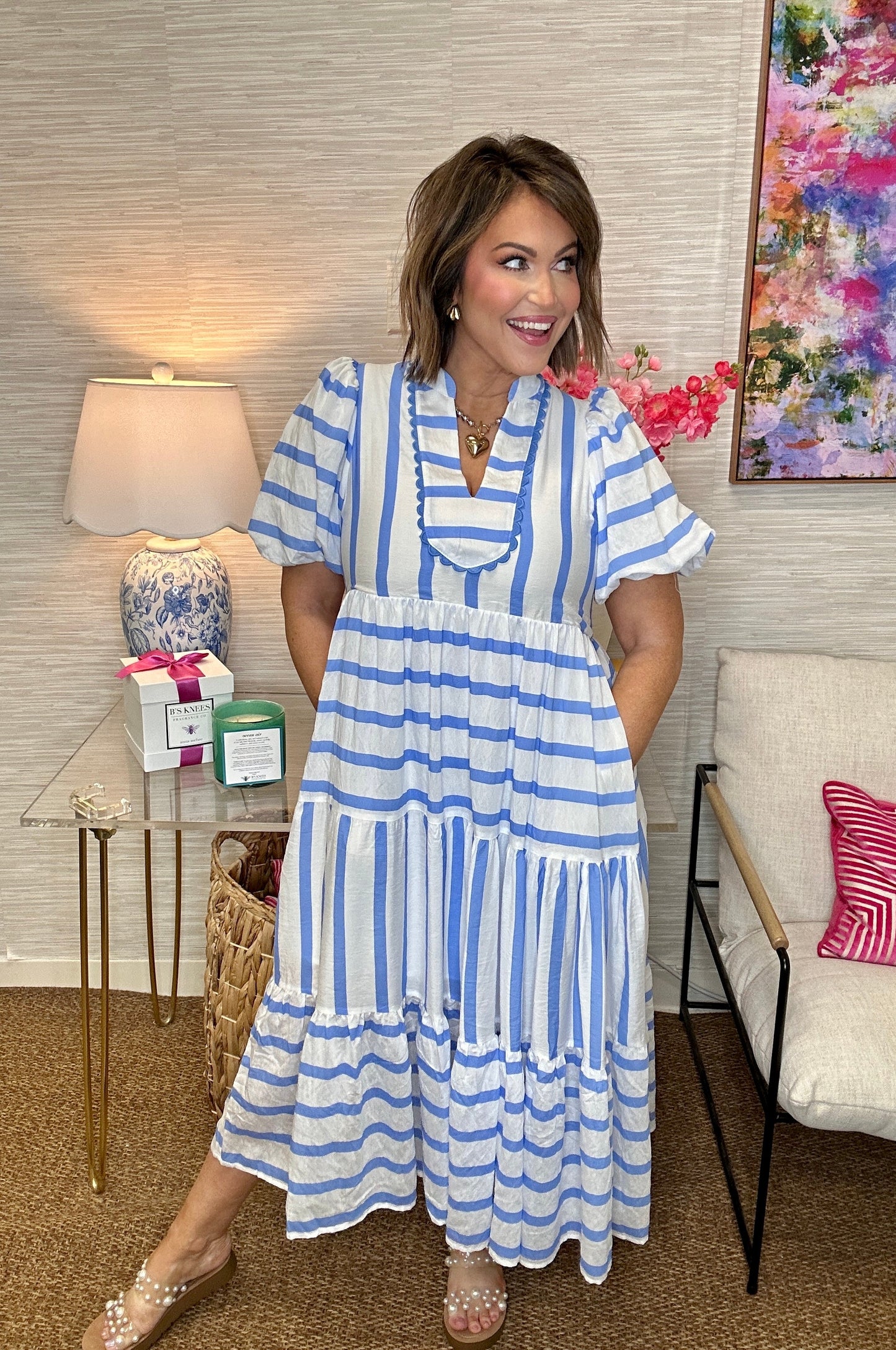 The Larkin Midi in Blue