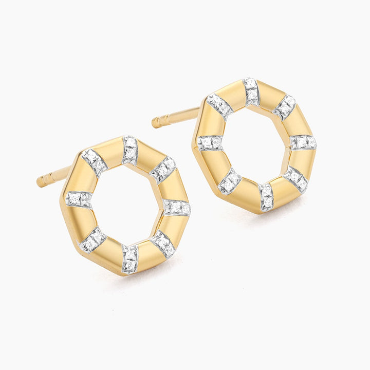 ES The Hexagon Stud Earrings