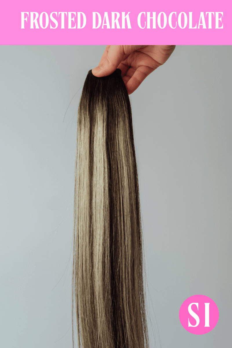 FROSTED DARK CHOCOLATE - Simple Inches. Hair Extensions