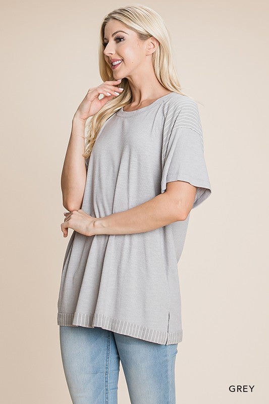 The Cotton Rib Casual Top-All Sizes