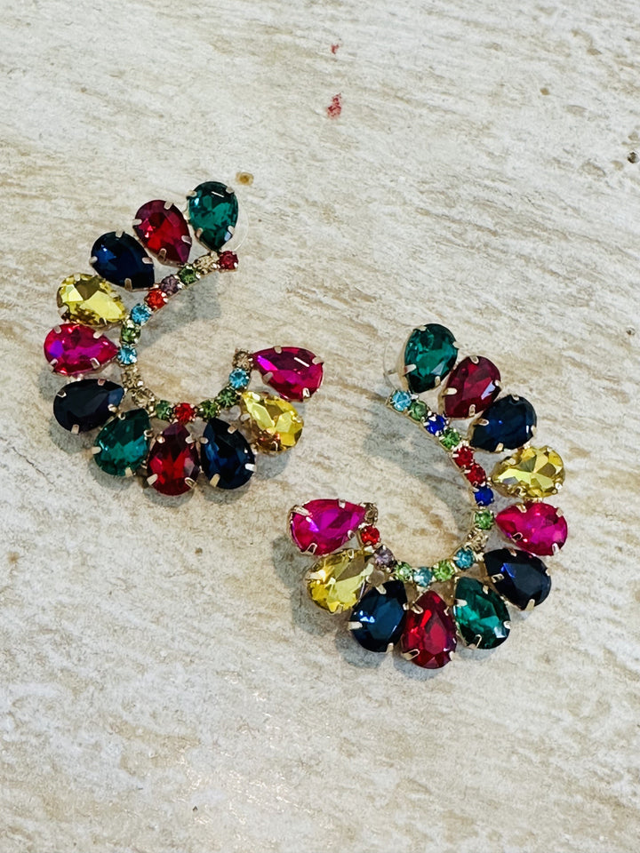 The Curved Gem Earrings