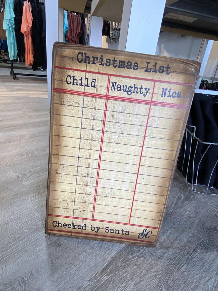 Naughty or Nice List Board